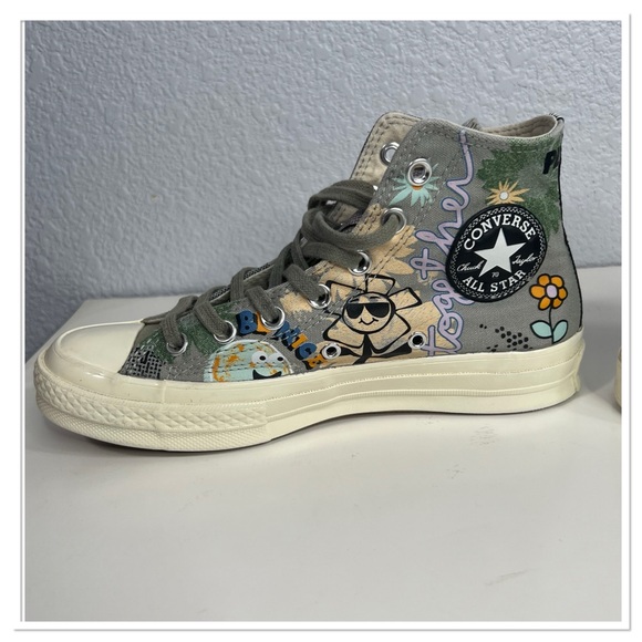 Converse Chuck Taylor All Star 70 Hi Floral Much Love Slate Egret M 5.5 / W 7.5 - Picture 6 of 12